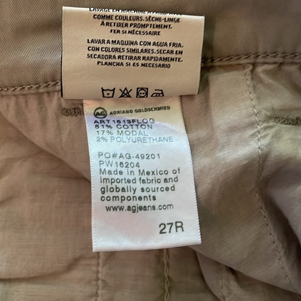 AG Adriano Goldschmeid Caden Trousers Grey Size 27 EUC - Picture 4 of 6
